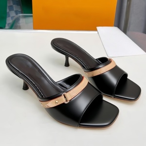 Sandales d'été pour femmes à talons hauts, bout ouvert, avec boucle sexy, style talon bas - Product Image 2