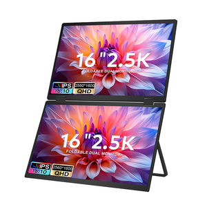 16 Inch Laptop <b>Screen</b> Extender Portable 2.5K LCD/LED Display IPS <b>Folding</b> Dual Monitor <b>Screen</b> Extension for Laptops - Product Image 2