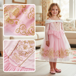 Vestido de Princesa Aurora, Liquidación de Stock, Calidad Premium, Transpirable, con Lentejuelas y Encaje, Hombros Descubiertos - Product Image 3