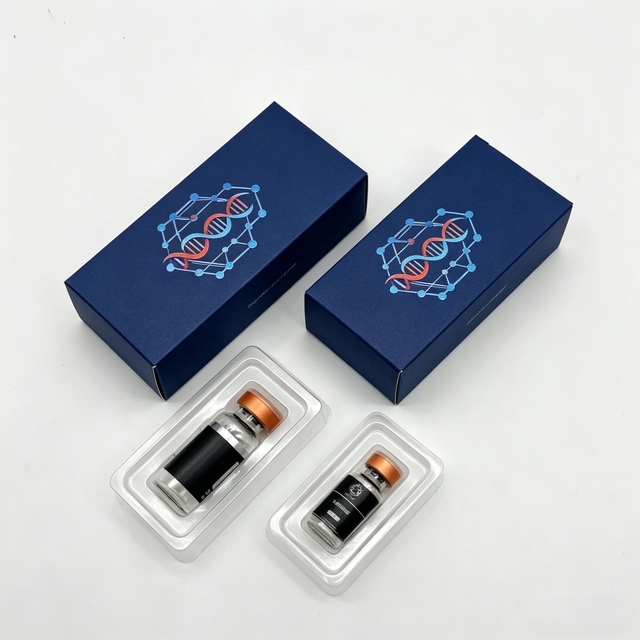 Low MOQ Cosmetic Peptide Paper Box Custom Blister Tray Insert Label Box OEM ODM Packaging Box