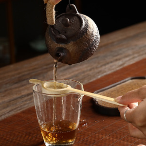Natural bamboo <b>tea</b> strainer/filter, creative bamboo design, perfect for Kung Fu <b>tea</b> <b>sets</b> and Zen-inspired <b>tea</b> ceremonies. - Product Image 4