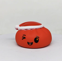Chapeau de Noël Squishy à Rebond Lent avec Logo Personnalisé, Jouet Sensoriel Anti-Stress en Mousse PU en Forme de Pain, Idéal pour Cadeau Promotionnel