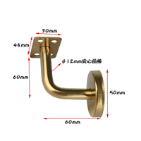 Pegangan Tangga Dinding Model Tangga Gaya Cina Baru dari Produsen, Bahan Baja Tahan Karat Lapis Titanium Emas Satin Poles, Terpasang di Dinding