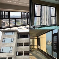 Ventanas Corredizas Modernas de Aleación de Aluminio Resistentes a Huracanes, con Persianas Templadas, Diseño Aprobado por Florida para Cocina y Baño