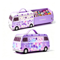 Boîte cadeau personnalisée en forme de voiture avec poignée, tiroir coulissant, boîte d'emballage pour bonbons et friandises, boîte cadeau rigide pour chocolat et bonbons