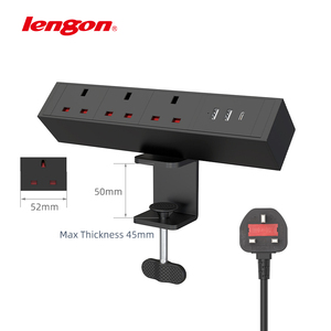 Оптовая продажа, британская настольная розетка, 3 розетки, 2 порта USB, 3 м/9,84 фута, удлинитель, мультиштекер 16A, номинальное коммерческое использование - Product Image 2