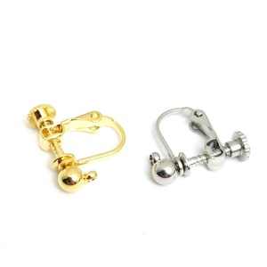 Boucles d'oreilles à clipser en acier inoxydable 316, or et argent, avec perles, accessoires de bijoux DIY, sans perçage - Product Image 3