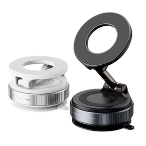 Nouvelles tendances <span class=keywords><strong>360</strong></span> rotation aspiration sous vide support de téléphone en alliage d'aluminium vide magnétique Adsorption support de téléphone pour salle de sport voiture mur verre - Product Image 1