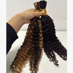 Capelli Umani Birmani Ricci in Bulk di Alta Qualità a Prezzo all'Ingrosso, Ciocche per Trecce e Extension - Product Image 2