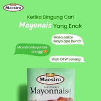 Sauce Mayonnaise Crémeuse Maestro aux Œufs 25g Bouteille Format Économique Texture Lisse et Riche Pour Salades Sandwichs Burgers Trempettes Déjeuner Voyage 18