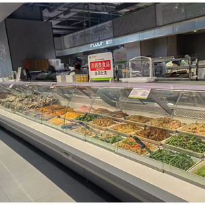 Vitrine commerciale de haute qualité vitrine de viande refroidie par air à température unique comptoir de Service <span class=keywords><strong>charcuterie</strong></span> élégante - Product Image 4