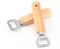 Décapsuleur en bois écologique personnalisable avec logo, décapsuleur à manche en bois