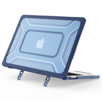 Étuis rigides pour ordinateur portable MacBook Air 13,6 M2 A2681/M3 A3113/M4 A3240/M5 A3449, support métallique pliable, couvercle de dissipation thermique