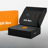 Boîte d'expédition en carton ondulé noir, taille personnalisée, logo imprimé, emballage écologique pour les petites entreprises