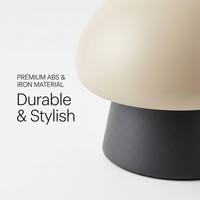 Lampe de table portable Boyid au design classique moderne, alimentation CC rechargeable, LED CRI80, 30 000 heures, blanc chaud, commande par interrupteur, pour chambres à coucher