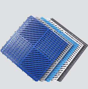 Dalles de sol modulaires antidérapantes en PP, <span class=keywords><strong>tapis</strong></span> de sol en plastique, dalles de sol emboîtables pour garage, atelier, magasin de détail automobile - Product Image 5
