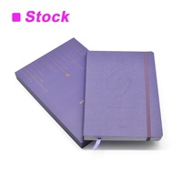 Agenda de Cuero PU con Cinta, Diseño de Puntos de Ramadán, Grabado en Relieve, Color Morado