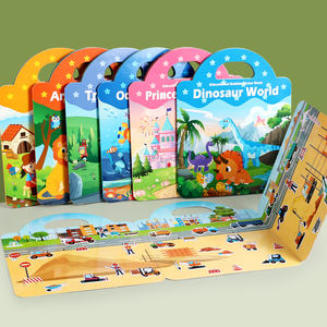 Livre d'Autocollants Montessori Réutilisables et Silencieux Alphabet Apprentissage Cognition Jeu <span class=keywords><strong>de</strong></span> Puzzle Correspondant Jouets Éducatifs pour Enfants Garçons Filles - Product Image 2