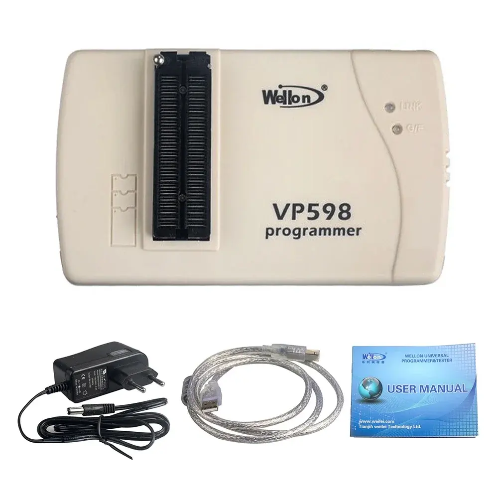 Wellon VP598 Programador Universal VP 598 Auto ECU Chip Tunning VP-598 Programador (versão atualizada de VP390/VP-390)