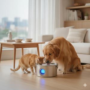 Bebedero para Perros de Acero Inoxidable 304 Resistente a la Oxidación y Duradero, de 12L, con Sensor, Sistema de Filtración y Ventana de Nivel de Agua - Product Image 1