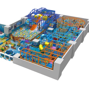 Parque de juegos interior comercial con tema del océano para niños de alta calidad con toboganes grandes a la venta 1 Juego de toboganes de plástico para niños - Product Image 1