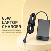 Adaptateur secteur universel 65W Type-C, chargeur rapide pour ordinateur portable avec cordon fixe pour HP Dell Lenovo
