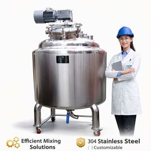 Ace Double Jacket Milk Juice Chemical Cosmetics Steam <b>Heating</b> Condiment Detergent Syrup Mixing Tank Laundry Soap Production Line - Product Image 1