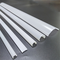Profilé en plastique pour bande LED, diffuseur LED en PC pour éclairage linéaire, canal en aluminium