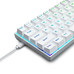 Nouveau mini clavier à membrane ergonomique rétroéclairé RVB filaire Type-C à échange à chaud 68 touches pour PC <span class=keywords><strong>Gamer</strong></span> - Product Image 4
