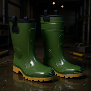 Botas de Seguridad TTAKE Verdes de PVC con Suela de Goma para Uso Laboral - Product Image 3