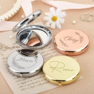 Uionen Espejo de Maquillaje Personalizado en Oro Rosa con Logotipo Grabado con Láser al por Mayor - Product Image 1