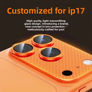 Miếng dán bảo vệ <span class=keywords><strong>camera</strong></span> iPhone 17 Pro Max, chống bụi, chống rơi, họa tiết sợi <span class=keywords><strong>carbon</strong></span> giả, mờ HD, 17PRO MAX PM - Product Image 4