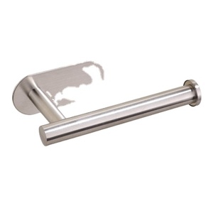 Porte-rouleau de papier toilette mural en acier inoxydable pour salle de bain et cuisine, accessoire pour serviettes en papier - Product Image 1