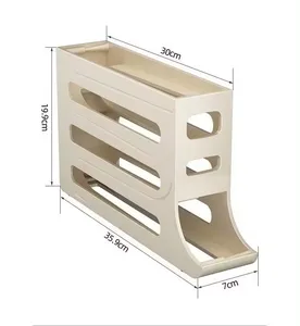 Plastic Koelkast Ei Organizer Rack Automatische Rollende Eierbak Keuken Multi-Layer Ei Opslaghouder