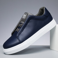 Chaussures plates imperméables pour hommes en cuir PU à tige basse, idéales pour la marche, le skate et la conduite