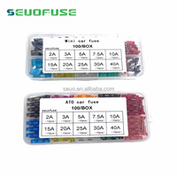 SEUO buena venta caliente estándar de bajo perfil mini Micro Mini Auto Car Truck auto fusible hoja fusible coche fusible 100 unids/caja