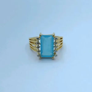 Designer 22K Gold Band <b>Ring</b> Two-Tone White Gold Inlay Princess-Cut CZ Solitaire Modern Linear Pattern Architectural <b>Men</b> Jewelry - Product Image 2