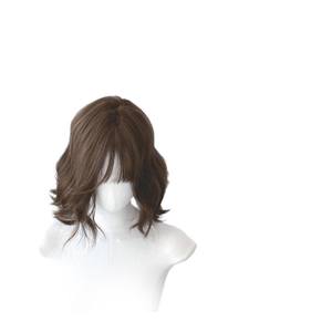 วิกผมลอนสั้นสไตล์โลลิต้า 25 ซม. สีน้ำตาล เส้นใยทนความร้อนสูง แนวผมธรรมชาติ ความหนาแน่น 130% สไตล์สีขาว วิกเต็มศีรษะ - Product Image 3