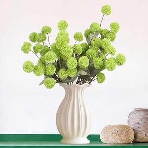 Planta Artificial de Eryngo de Tallo Largo Hecha a Mano con Flores Artificiales y Follaje de Plástico para Decoración Floral de Interiores - Product Image 5