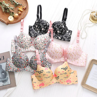 Soutien-gorge push-up sans armatures en dentelle tricotée, une pièce, fin, respirant, à dos en U, pour femme, confortable et coloré