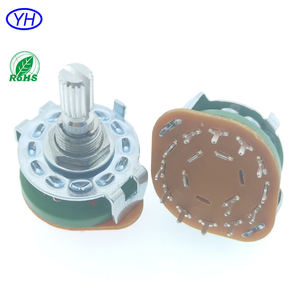 YUWAH Factory High quality 25mm OEM Mini Rotary <b>Dip</b> <b>Switch</b> 4 5 6 8 10 11 12 Position Rotary Voltage Selector <b>Switch</b> 12 positions - Product Image 4