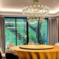 Nouveau produit OEM/ODM : Lustre long en cristal LED personnalisé pour hall d'hôtel, villa, salon, décoration de grands projets