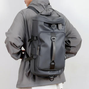 HANFEIZI <span class=keywords><strong>Sac</strong></span> Polochon <span class=keywords><strong>de</strong></span> Voyage Tendance Imperméable en Cuir PU, <span class=keywords><strong>Sac</strong></span> à Dos <span class=keywords><strong>de</strong></span> <span class=keywords><strong>Sport</strong></span> <span class=keywords><strong>et</strong></span> <span class=keywords><strong>de</strong></span> Fitness - Product Image 3