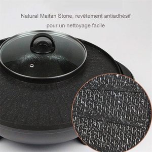 Oferta Especial: Parrilla Eléctrica 2 en 1 para Barbacoa y Hot Pot, Estilo Coreano Moderno, Mesa Redonda con Función Antihumo - Product Image 6