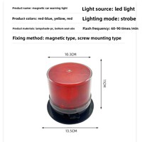 Magnetische Saugkraft-Ladevorrichtung Reflektierende Wiederaufladbare LED-Decken-Blinkleuchte für Fahrzeuge, Straßenbau und Wachhäuschen