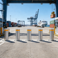 Poteau de sécurité rétractable de haute qualité pour parking, avec commande à distance automatique et levage hydraulique, idéal pour allées.