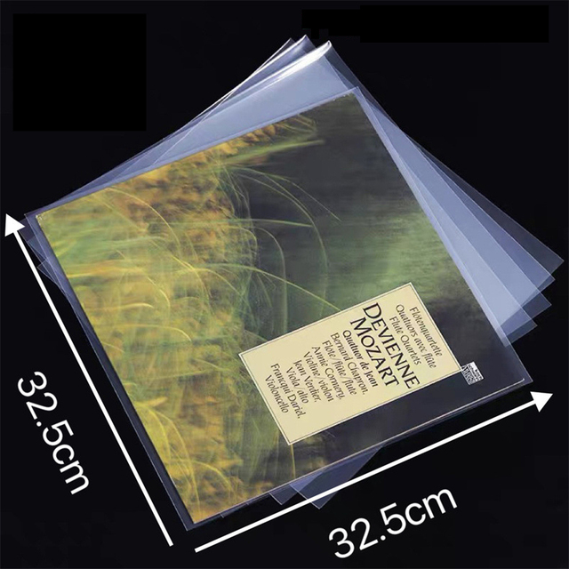 Custom Logo Crystal Clear 12 Inch Thick Outer Vinyl Record Sleeves