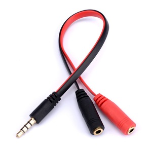 Convertidor de audio de 3,5 mm a divisor RCA dual para micrófono de auriculares con transmisión de sonido de alta calidad - Product Image 3