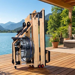 Machine à ramer pliable compacte en bois de caoutchouc pour entraînement cardio complet à domicile – Approvisionnement direct usine - Product Image 4