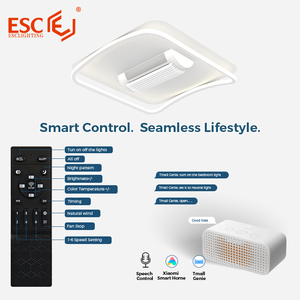 ESC LIGHTING Ventilateur de plafond Led 3 Cct Ventilateur de plafond décoratif à 6 vitesses avec lumière pour le salon - Product Image 3